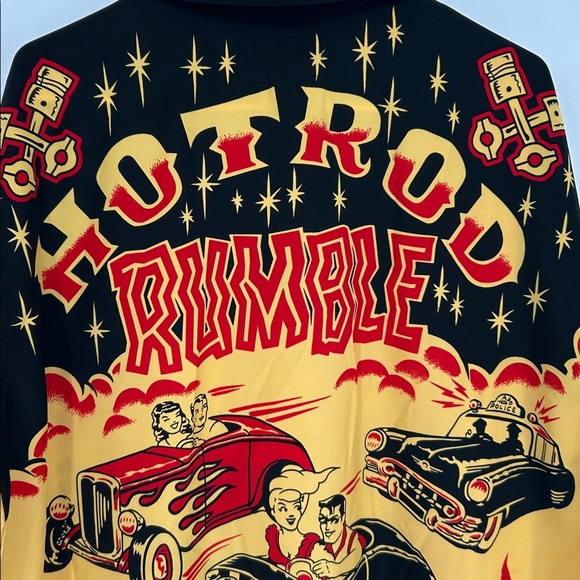 Vintage BC Ethic Men's LA ROCKA 'Hot Rod Rumble'  Shirt HARD ROCK Las Vegas XL - Picture 6 of 11